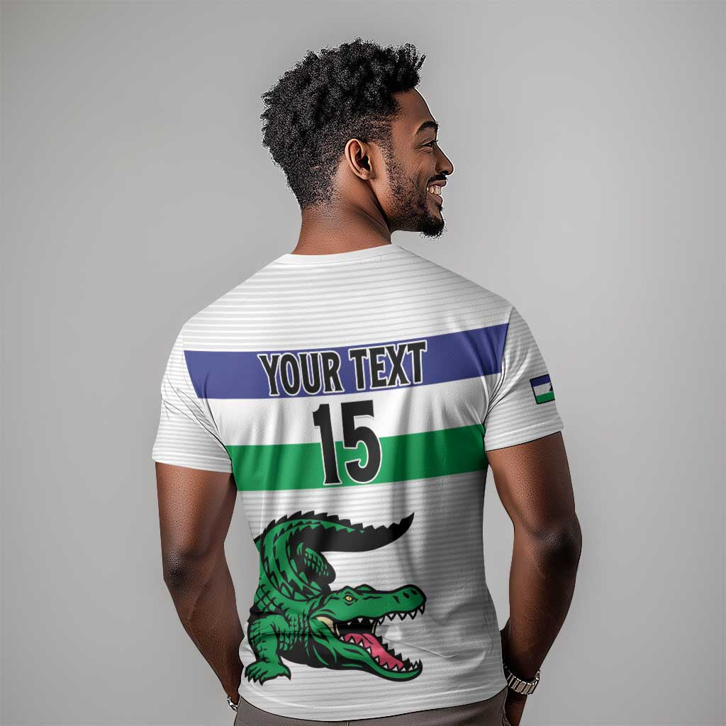 Custom Lesotho Football T shirt Go Likuena Go