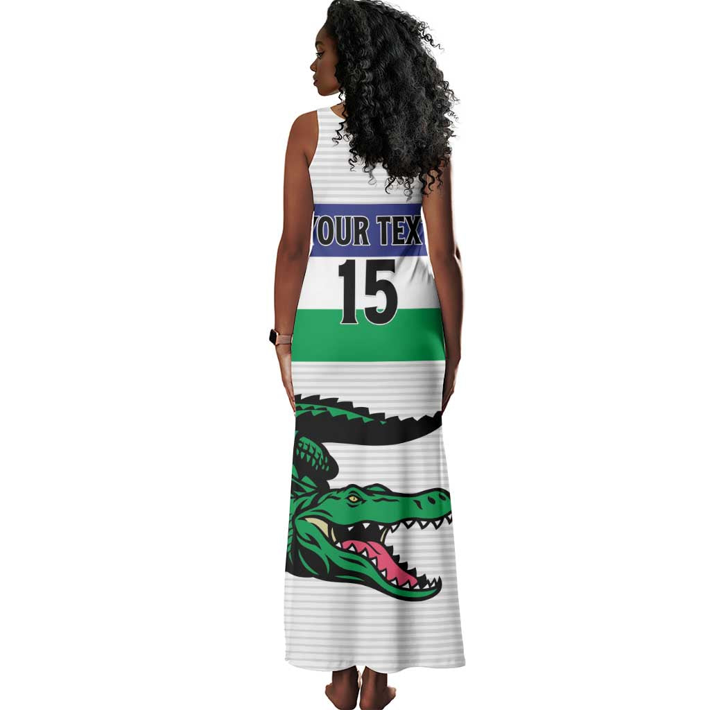 Custom Lesotho Football Tank Maxi Dress Go Likuena Go