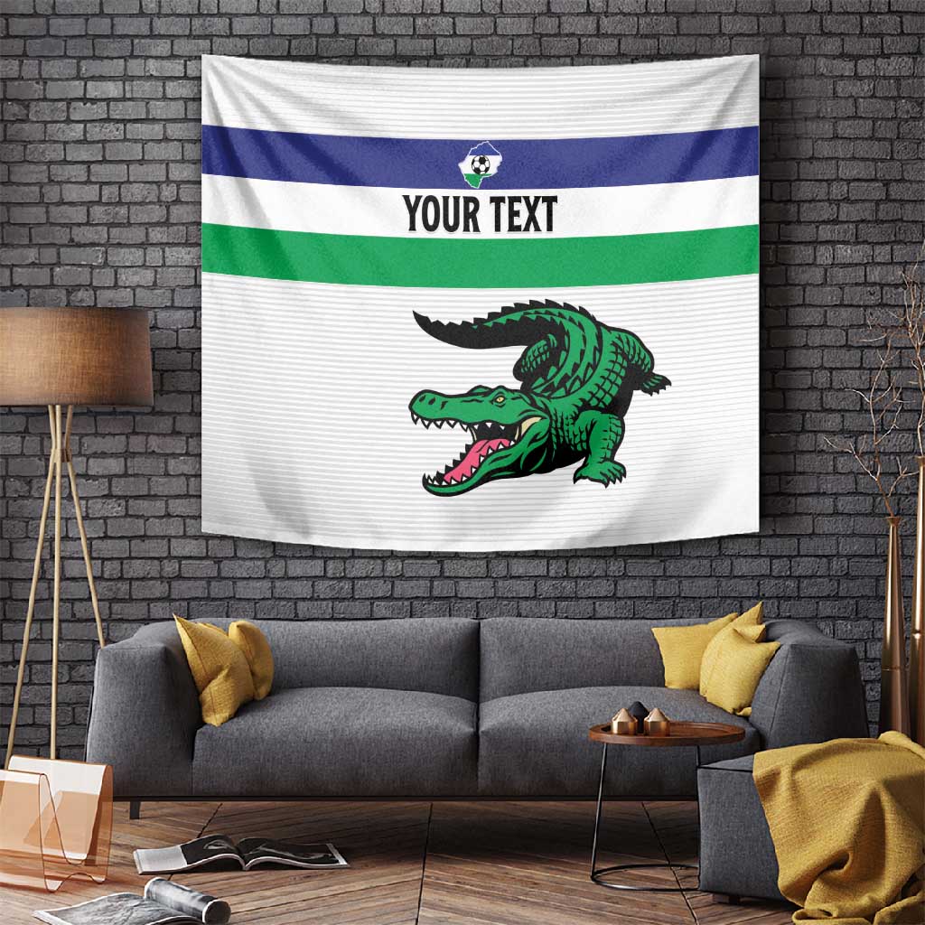 Custom Lesotho Football Tapestry Go Likuena Go