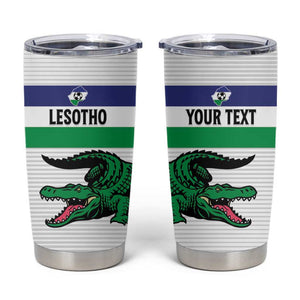 Custom Lesotho Football Tumbler Cup Go Likuena Go