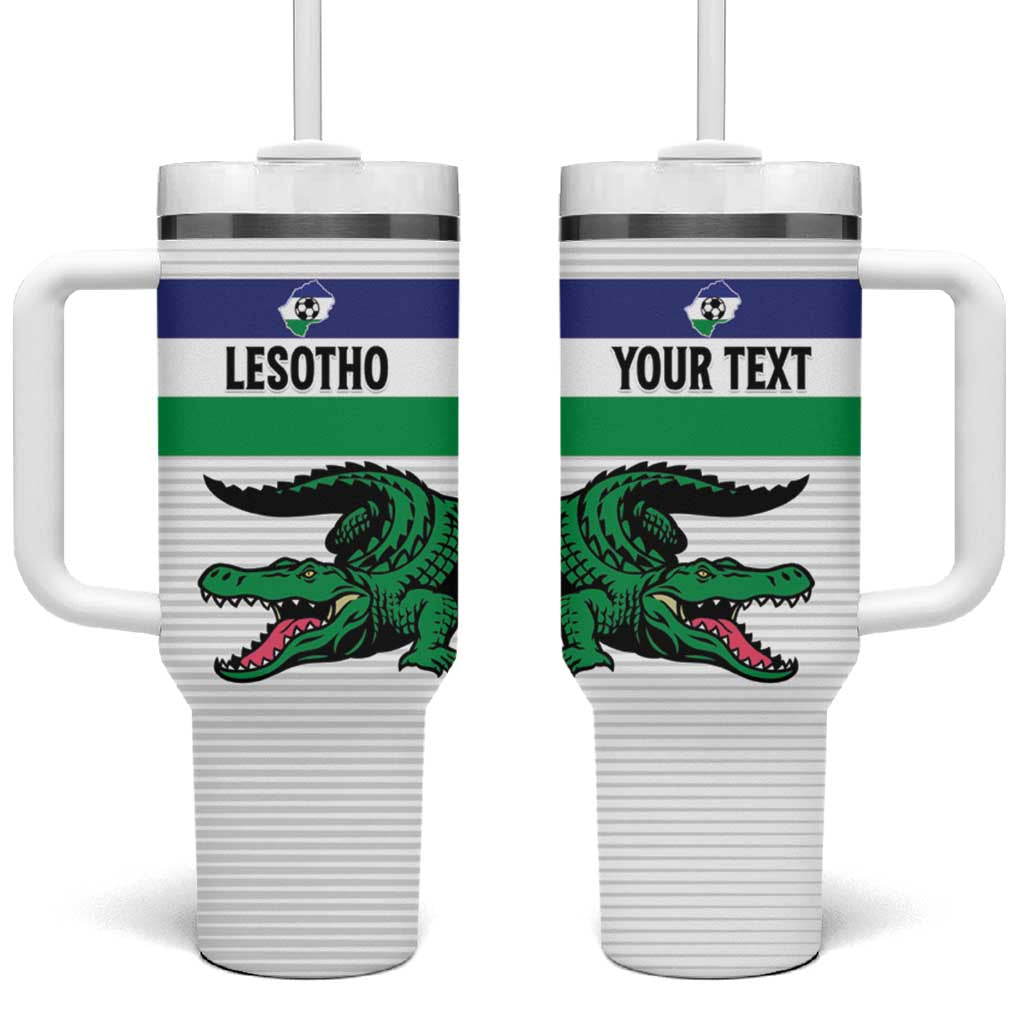 Custom Lesotho Football Tumbler With Handle Go Likuena Go