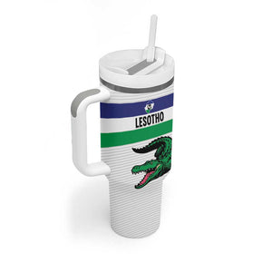 Custom Lesotho Football Tumbler With Handle Go Likuena Go