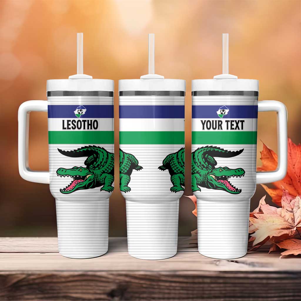 Custom Lesotho Football Tumbler With Handle Go Likuena Go