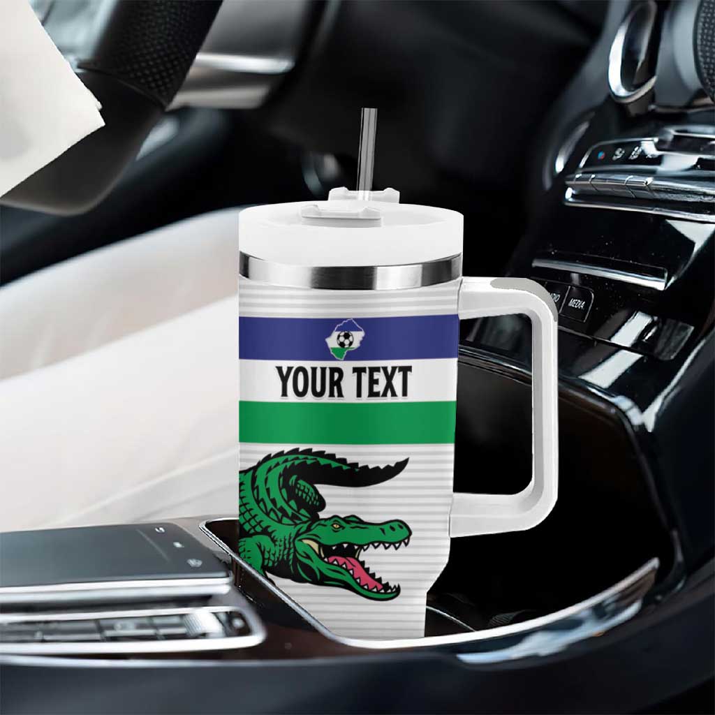 Custom Lesotho Football Tumbler With Handle Go Likuena Go