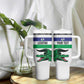 Custom Lesotho Football Tumbler With Handle Go Likuena Go