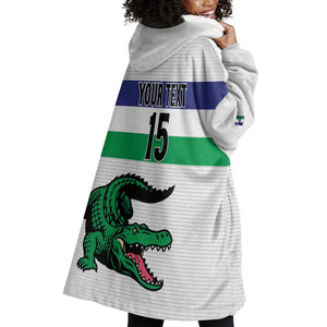 Custom Lesotho Football Wearable Blanket Hoodie Go Likuena Go