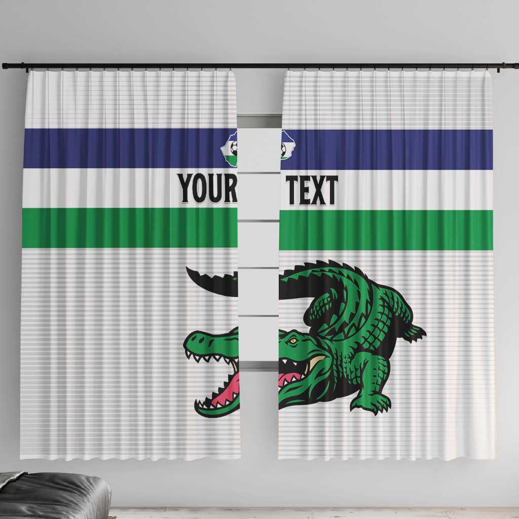 Custom Lesotho Football Window Curtain Go Likuena Go