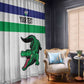 Custom Lesotho Football Window Curtain Go Likuena Go