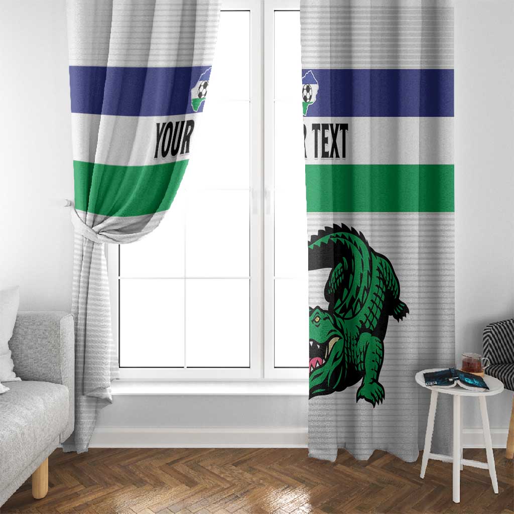 Custom Lesotho Football Window Curtain Go Likuena Go