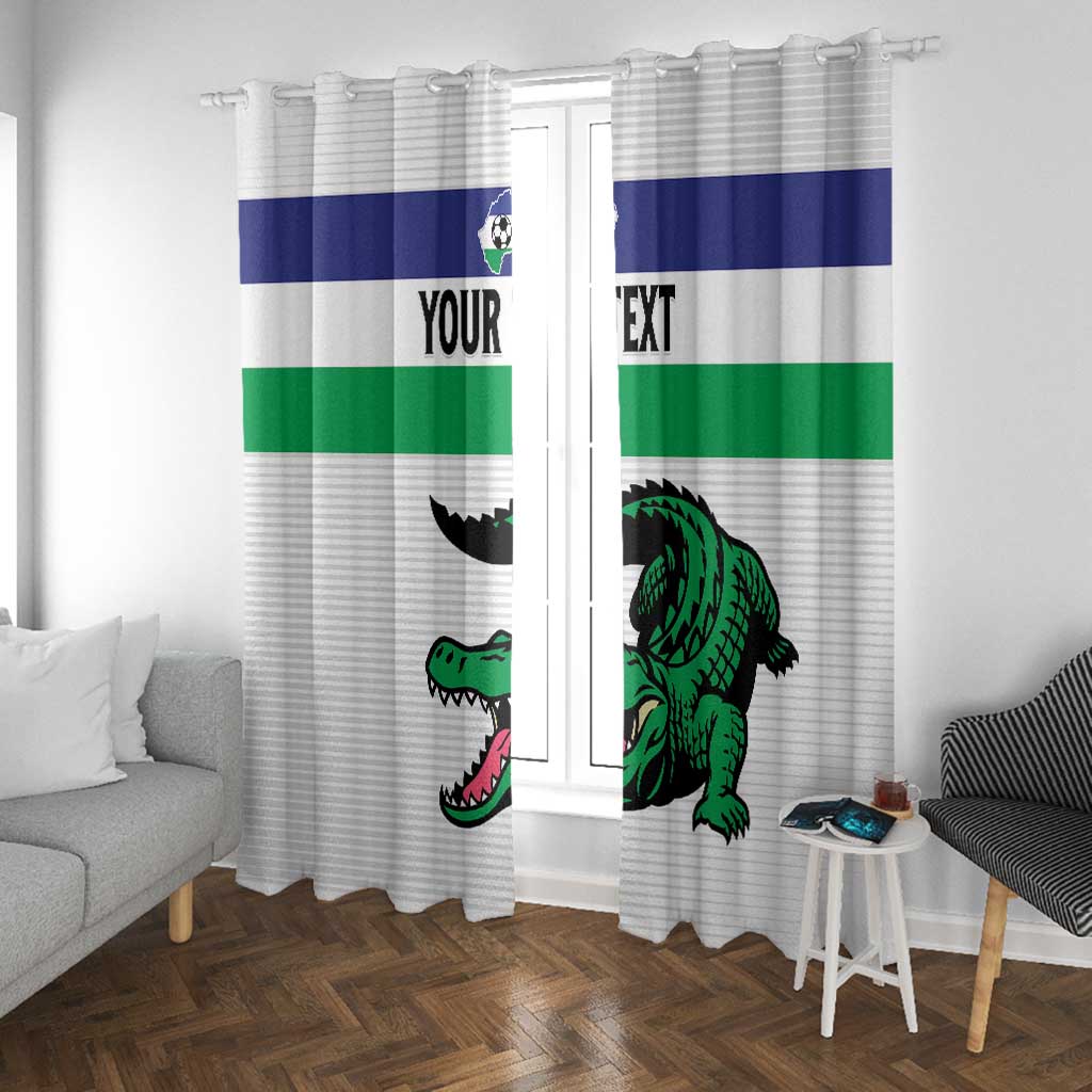 Custom Lesotho Football Window Curtain Go Likuena Go