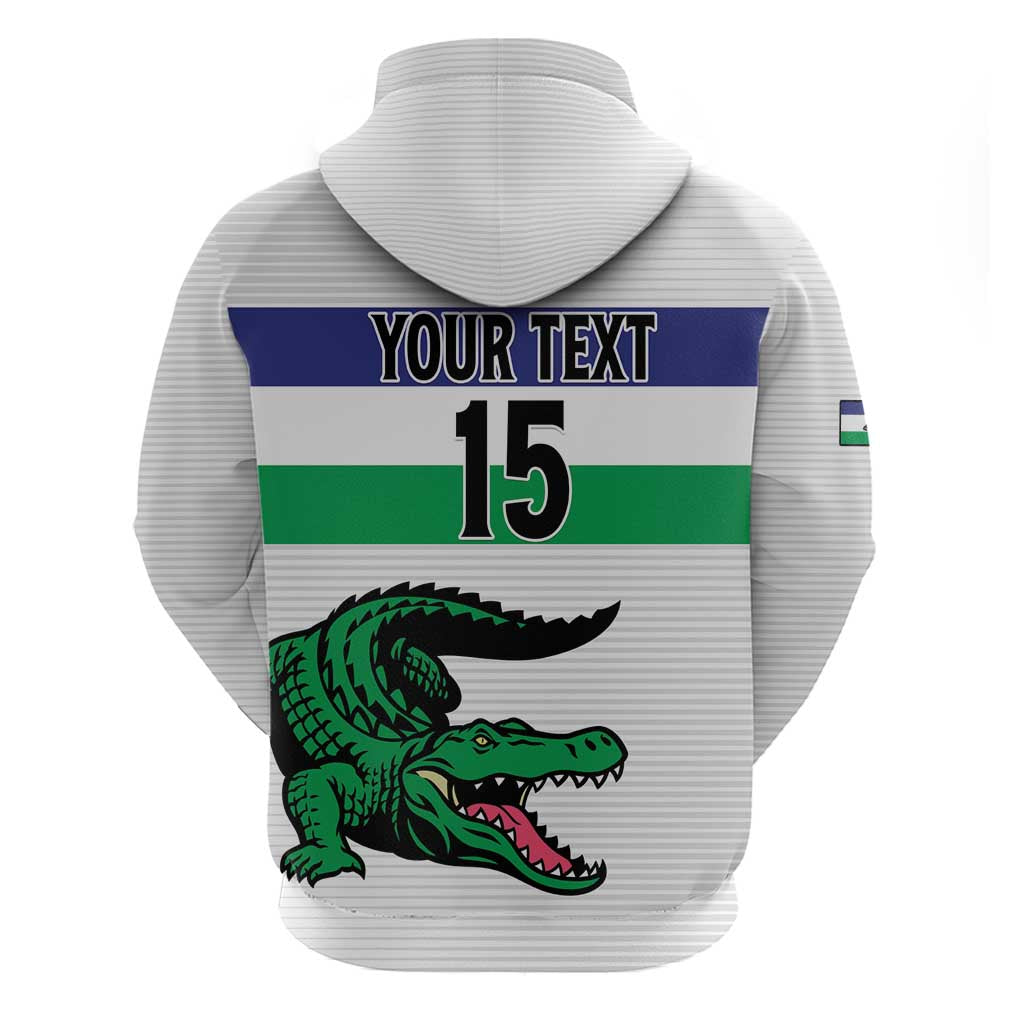 Custom Lesotho Football Zip Hoodie Go Likuena Go