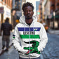 Custom Lesotho Football Zip Hoodie Go Likuena Go