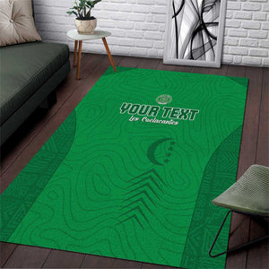 Custom Comoros Football Area Rug Go Les Coelacantes