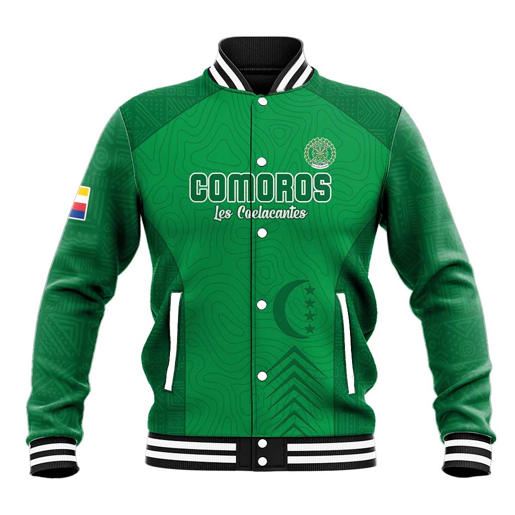 Custom Comoros Football Baseball Jacket Go Les Coelacantes