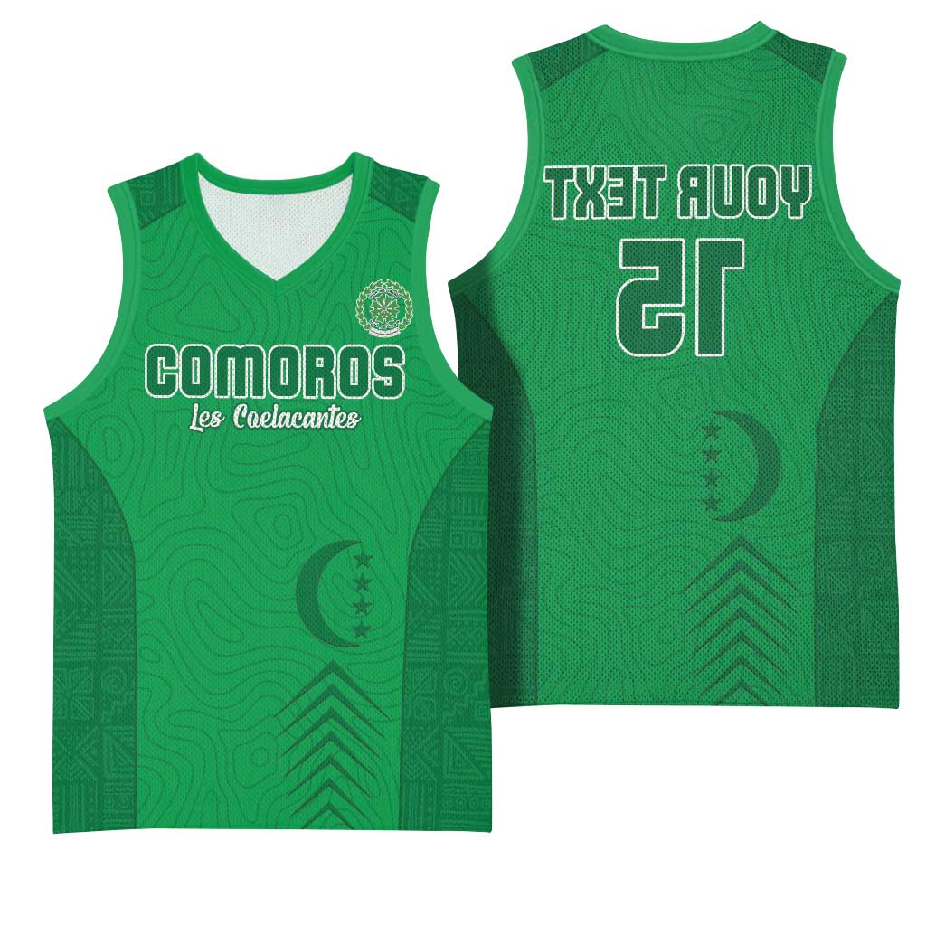 Custom Comoros Football Basketball Jersey Go Les Coelacantes - African Pride