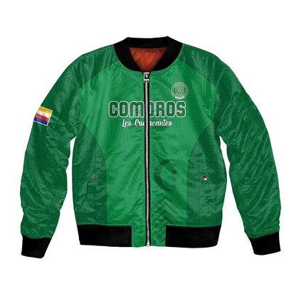 Custom Comoros Football Bomber Jacket Go Les Coelacantes