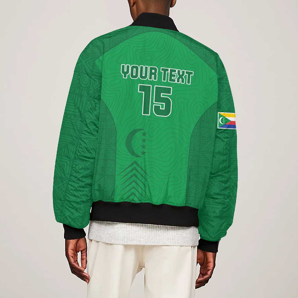 Custom Comoros Football Bomber Jacket Go Les Coelacantes