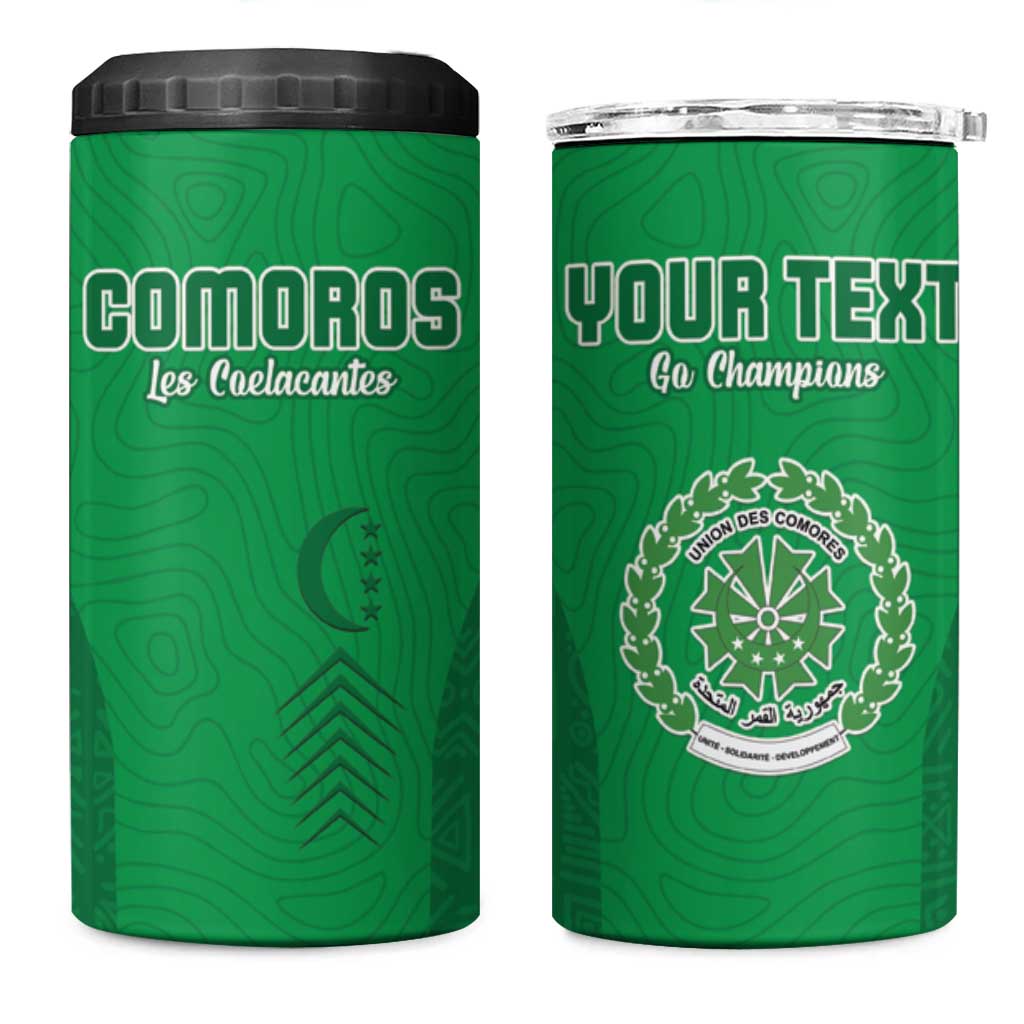Custom Comoros Football 4 in 1 Can Cooler Tumbler Go Les Coelacantes