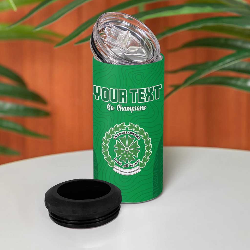 Custom Comoros Football 4 in 1 Can Cooler Tumbler Go Les Coelacantes
