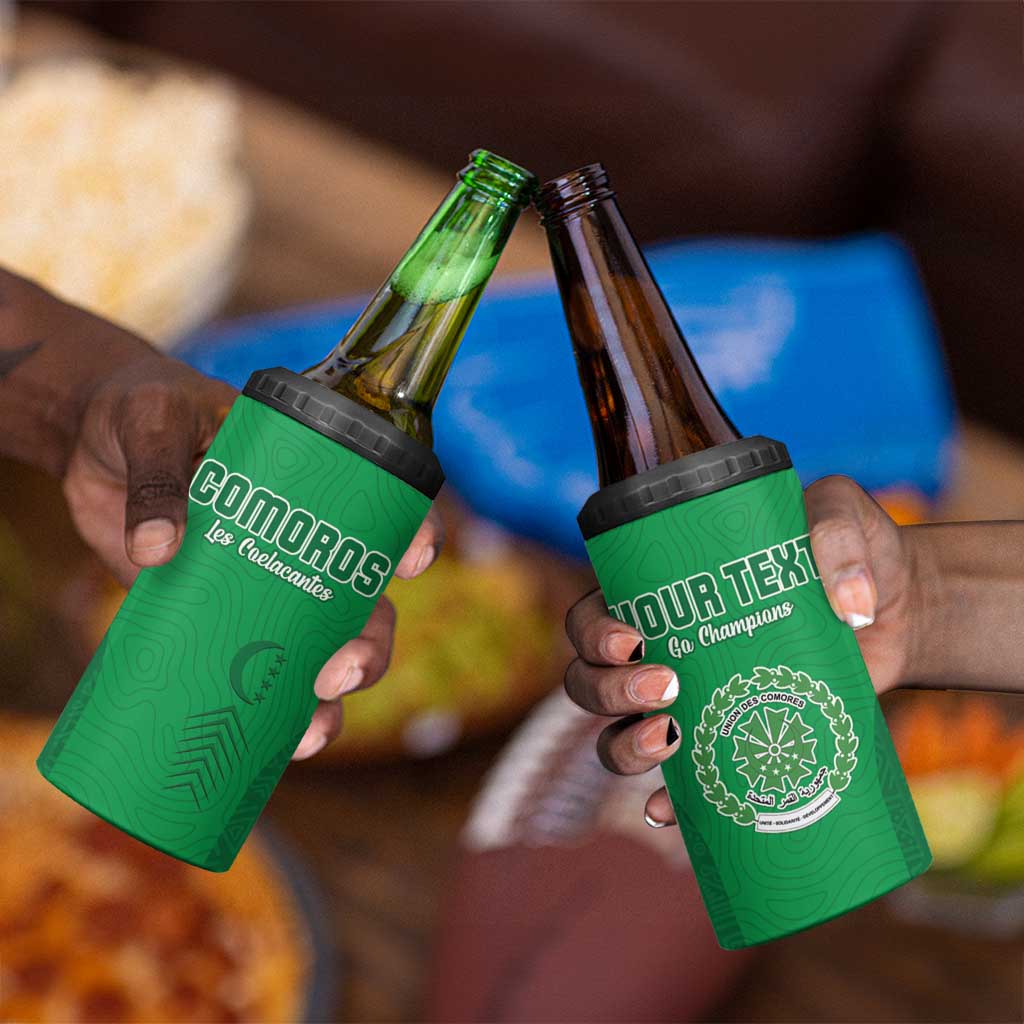 Custom Comoros Football 4 in 1 Can Cooler Tumbler Go Les Coelacantes
