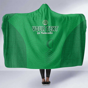 Custom Comoros Football Hooded Blanket Go Les Coelacantes