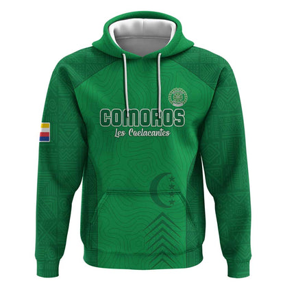 Custom Comoros Football Hoodie Go Les Coelacantes