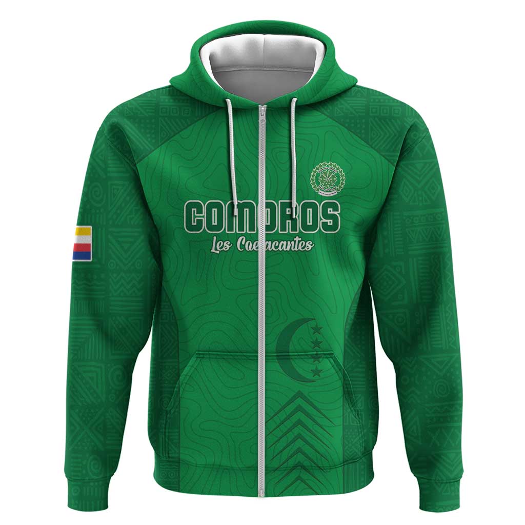 Custom Comoros Football Hoodie Go Les Coelacantes