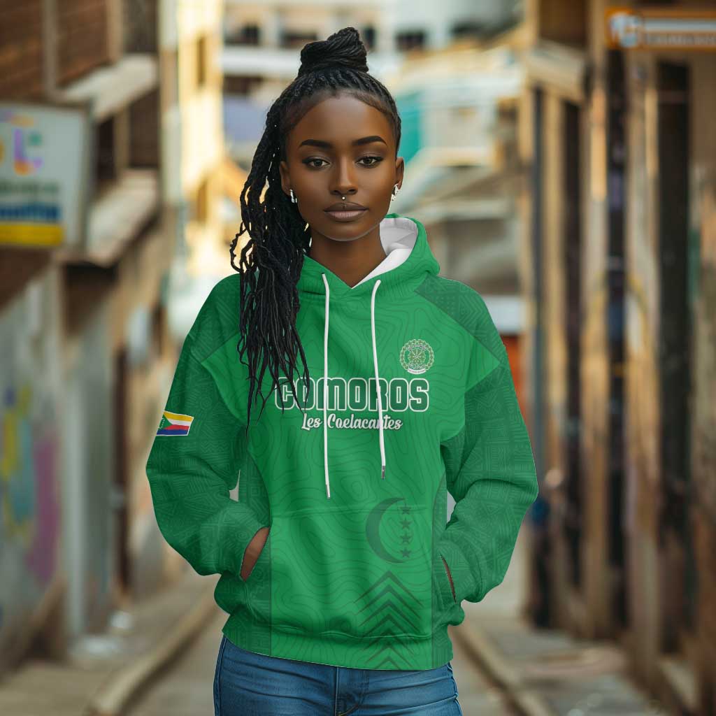 Custom Comoros Football Hoodie Go Les Coelacantes