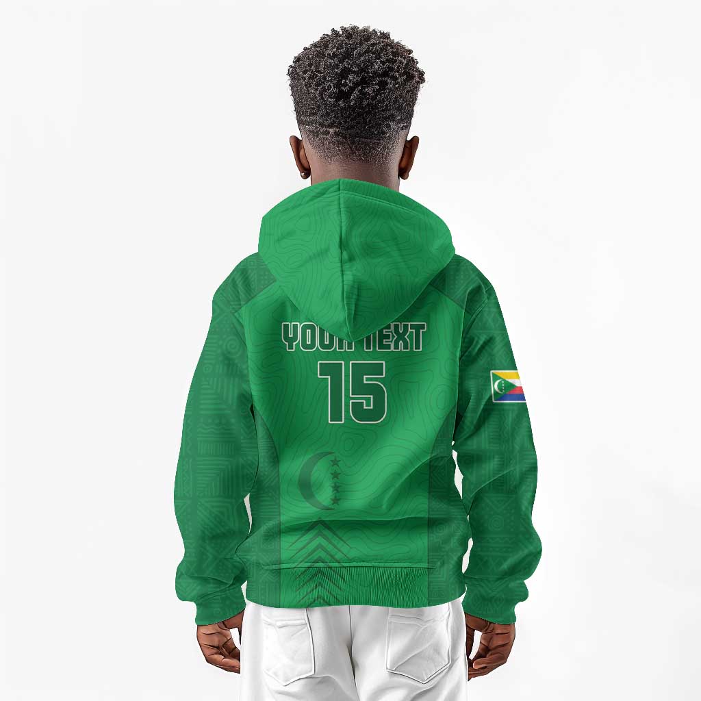 Custom Comoros Football Kid Hoodie Go Les Coelacantes