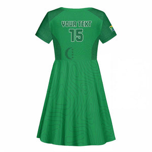Custom Comoros Football Kid Short Sleeve Dress Go Les Coelacantes