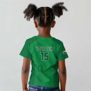 Custom Comoros Football Kid T shirt Go Les Coelacantes