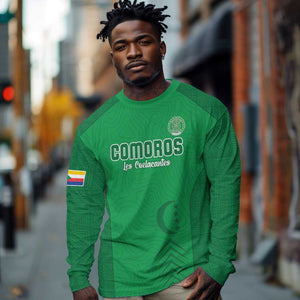 Custom Comoros Football Long Sleeve Shirt Go Les Coelacantes