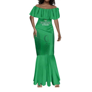 Custom Comoros Football Mermaid Dress Go Les Coelacantes
