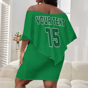 Custom Comoros Football Off Shoulder Short Dress Go Les Coelacantes