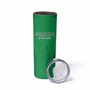 Custom Comoros Football Skinny Tumbler Go Les Coelacantes