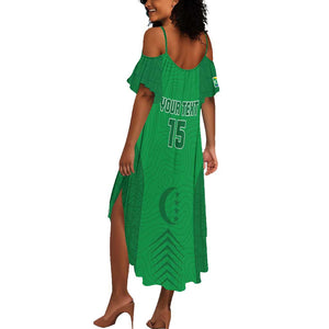 Custom Comoros Football Summer Maxi Dress Go Les Coelacantes