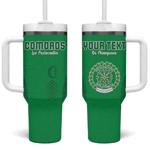 Custom Comoros Football Tumbler With Handle Go Les Coelacantes