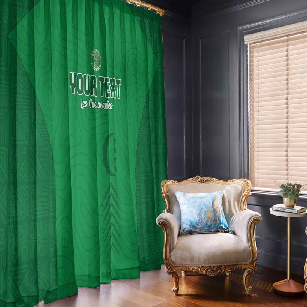 Custom Comoros Football Window Curtain Go Les Coelacantes