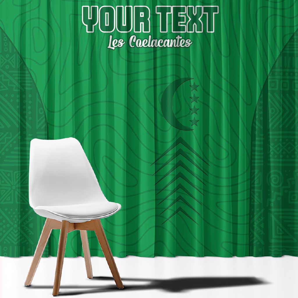 Custom Comoros Football Window Curtain Go Les Coelacantes
