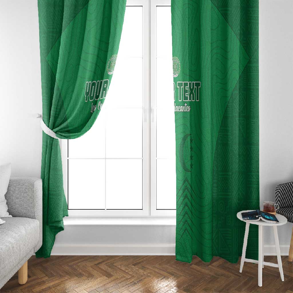 Custom Comoros Football Window Curtain Go Les Coelacantes