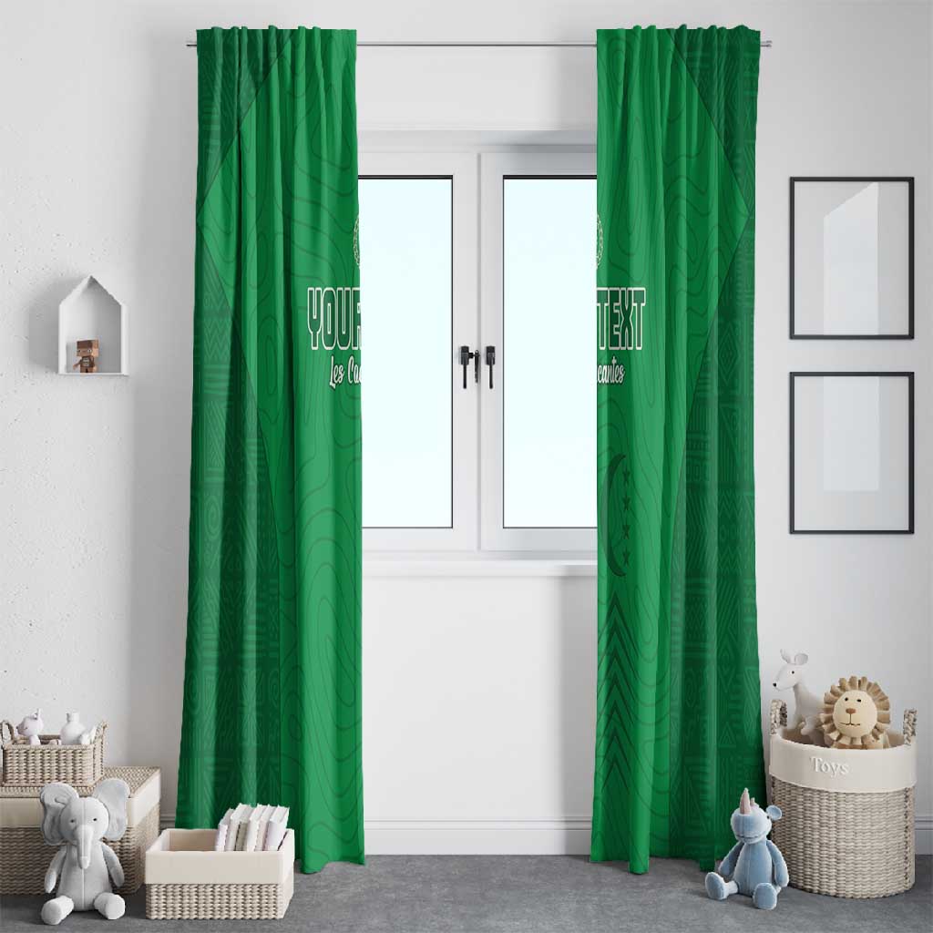 Custom Comoros Football Window Curtain Go Les Coelacantes