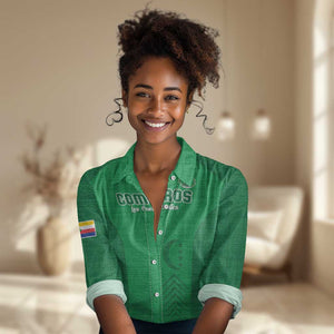 Custom Comoros Football Women Casual Shirt Go Les Coelacantes