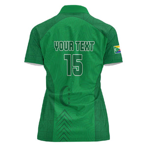 Custom Comoros Football Women Polo Shirt Go Les Coelacantes