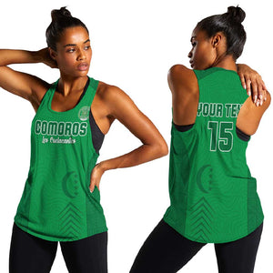 Custom Comoros Football Women Racerback Tank Go Les Coelacantes