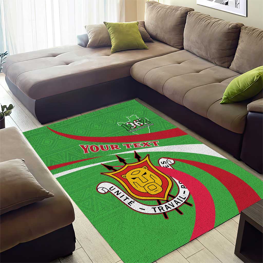 Personalized Burundi Area Rug 63rd Anniversary of Independence