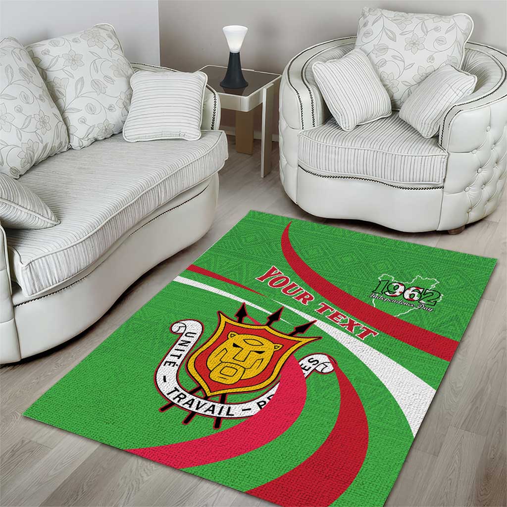 Personalized Burundi Area Rug 63rd Anniversary of Independence