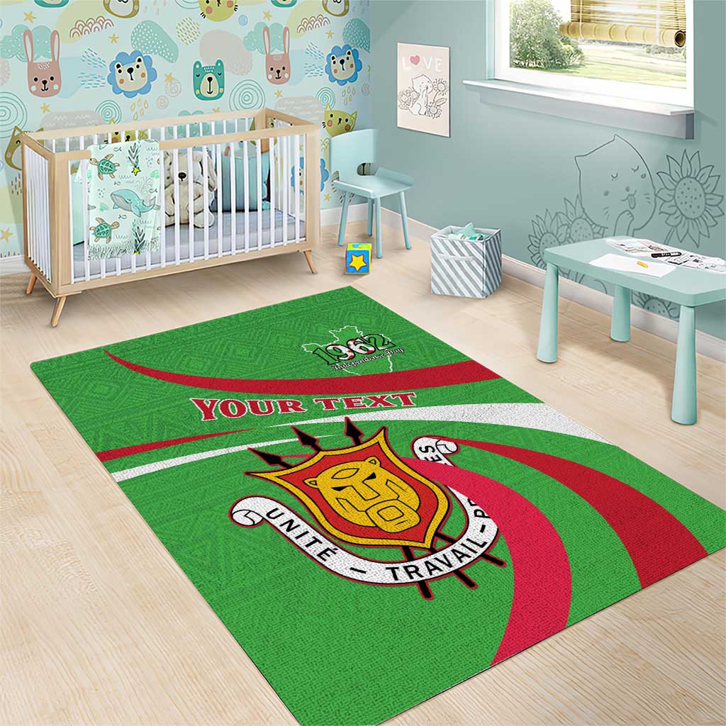Personalized Burundi Area Rug 63rd Anniversary of Independence