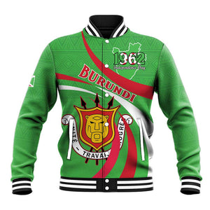 Personalized Burundi Baseball Jacket 63rd Anniversary of Independence