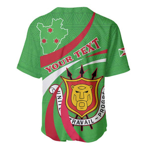 Personalized Burundi Baseball Jersey 63rd Anniversary of Independence
