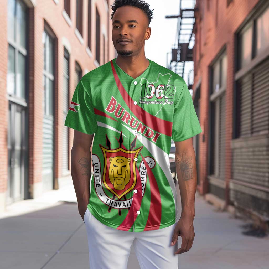 Personalized Burundi Baseball Jersey 63rd Anniversary of Independence